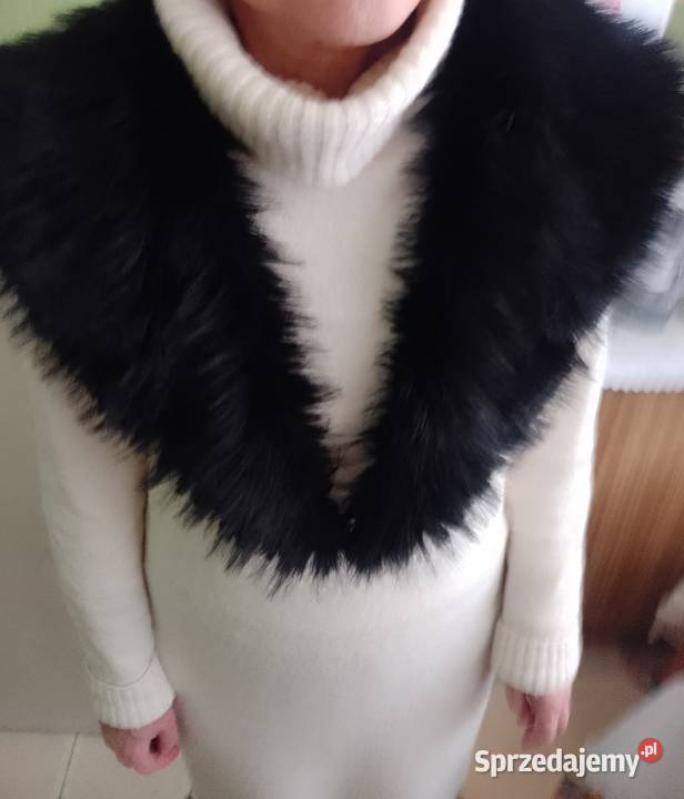 Ekskluzywny futrzany kołnierz z Londynu futrzana Dodatki małopolskie Kraków