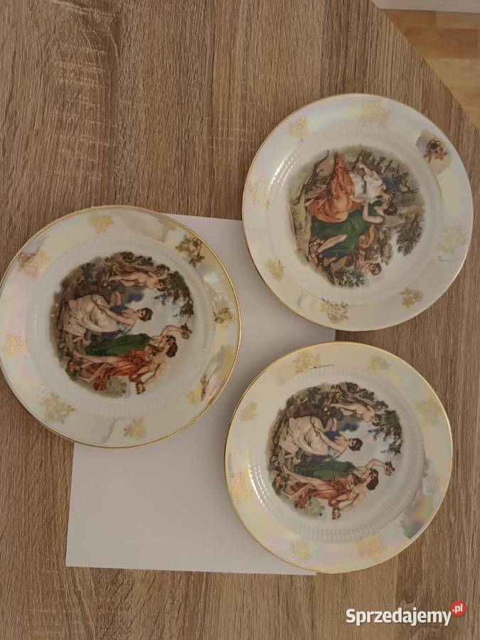 Antyki szklo Figurki talerze GbR Kahla 1970 lubuskie Słubice sprzedam