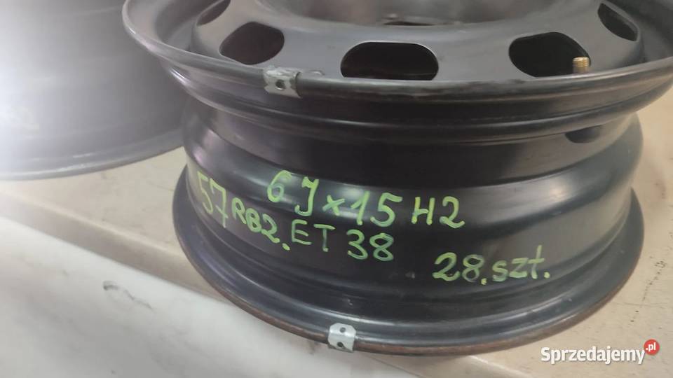 57RB2 FELGA STALOWA 5X100 ET38 6JX15 VW GOLF IV Włoszczowa