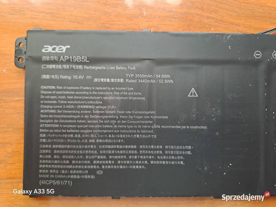 Acer a51556g bateria Nysa