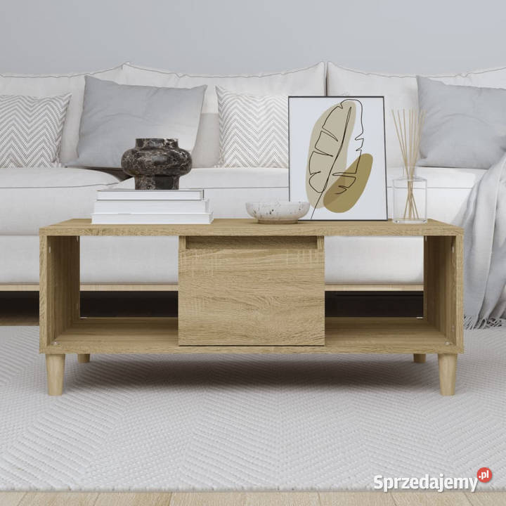 Stolik kawowy dąb sonoma 90x50x365 materiał Warszawa