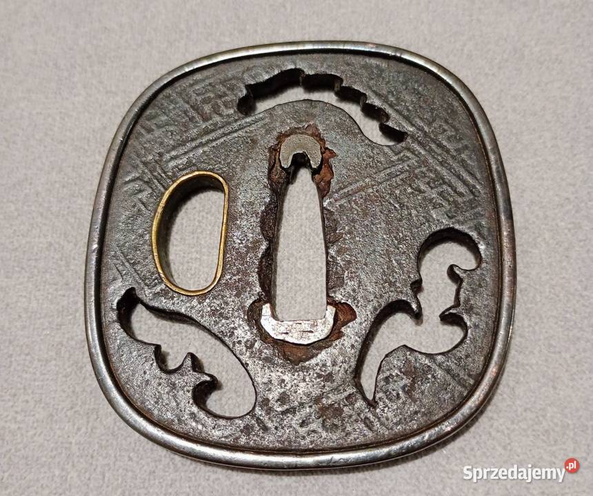 Oryginalna japońska zabytkowa Tsuba do miecza Opole