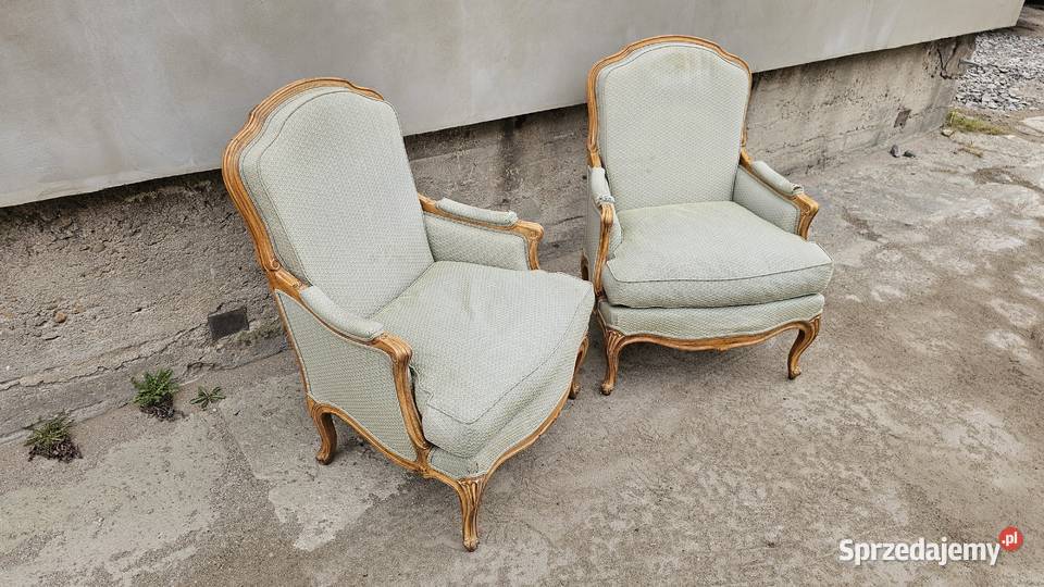 Fotele ludwikowskie 2 elegancki komplet drewno sprzedam