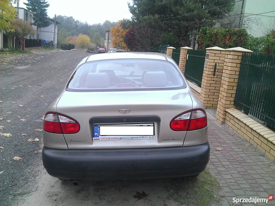 Daewoo Lanos 14 8V 2004r Klimatyzacja przebieg srebrny Łódź
