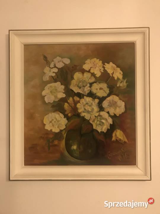 obraz olejny z motywem kwiatowym