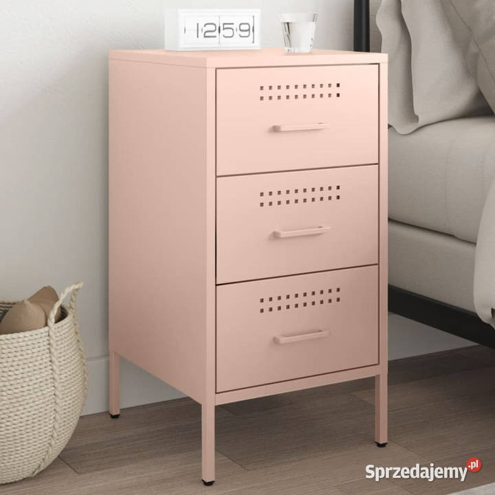 Szafka nocna różowa 36x39x68 stal WM843080 mazowieckie Warszawa
