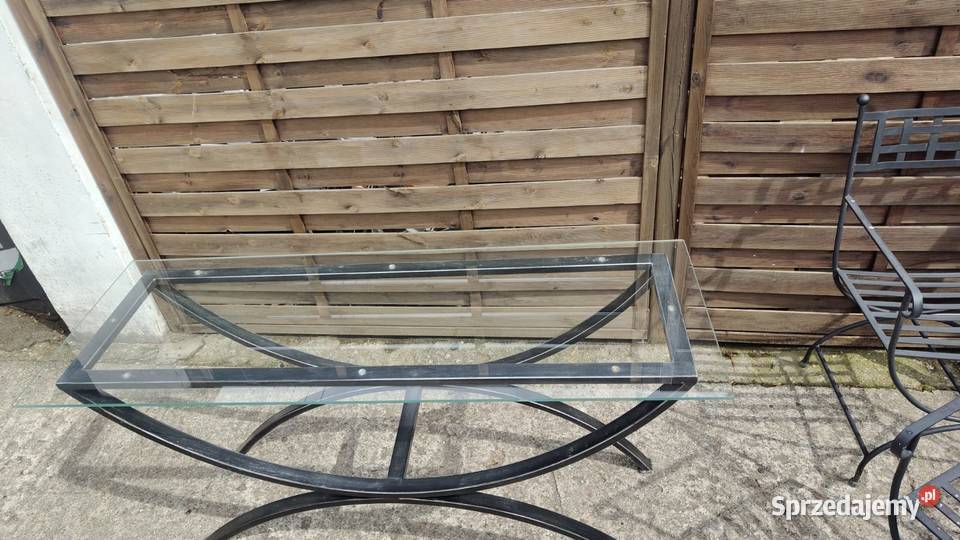 Konsola metalowa toaletka ze szkłem mazowieckie