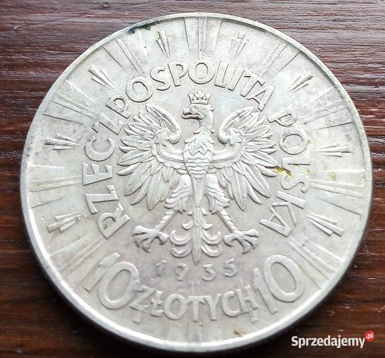 POLSKA10 1935 r SREBRO 750JÓZEF PILSUDSKI Legionowo