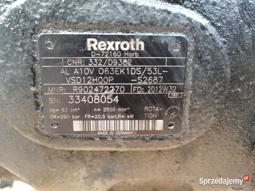 JCB 53595 Agri Super Pompa robocza Rexroth Wilkowo