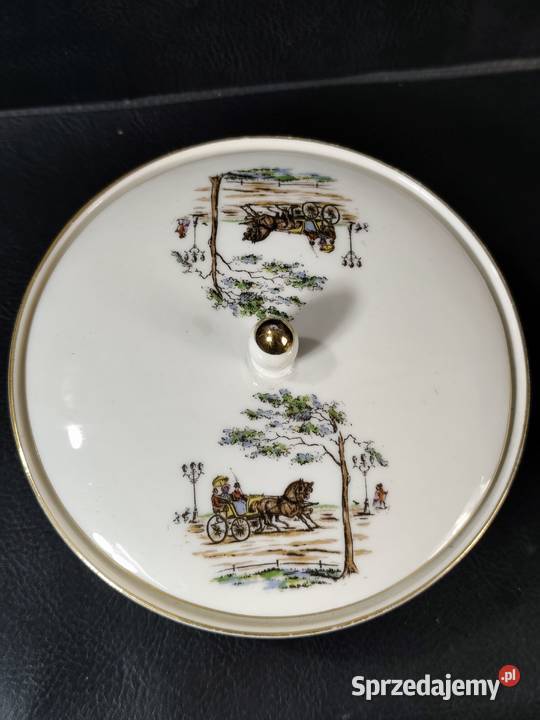 Porcelanowe Puzdro Bomboniera Hertel Jacob Lata Poddębice