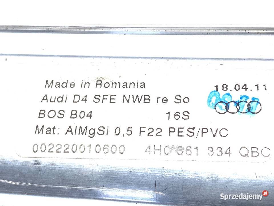 ROLETA DRZWI PRAWY TYŁ AUDI A8 D4 SedanLimuzyna