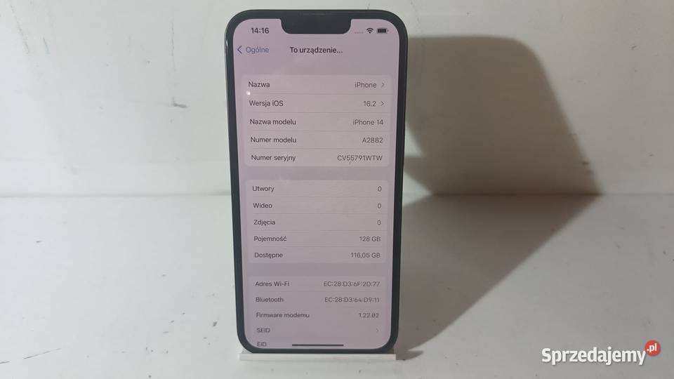 Smartfon APPLE iPhone 14 6128GB Katowice