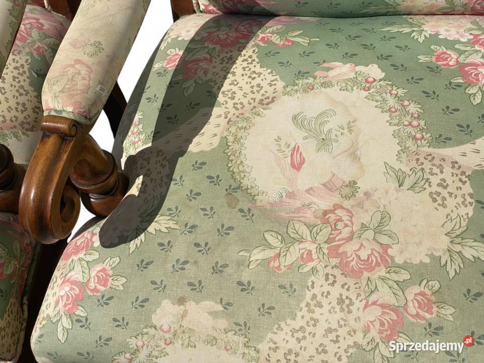 Dwa rzeźbione fotele trony na lwich łapach Gryfice sprzedam