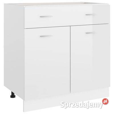 Szafka z szufladą wysoki połysk biała 80x46x815 Warszawa sprzedam