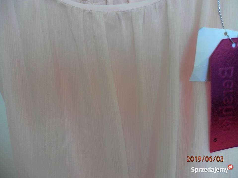 Bluzka Body Modne Plecy Pudrowa Top Bershka Nowa Łomża