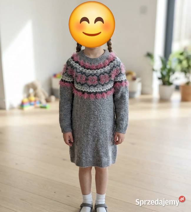Sukienka sweterkowa dziewczynki Siemianice