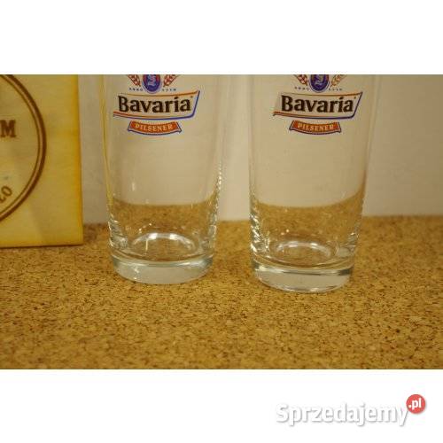 Komplet 4 szklanek do piwa Bavaria Pilsener Porcelana i szkło sprzedam