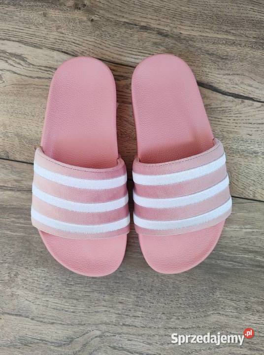 Różowe klapki Adidas 38 buty Vintage y2k Jasło