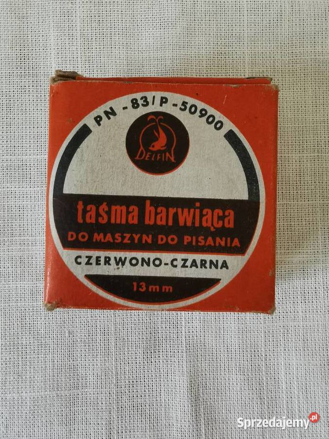 Taśma do maszyny do pisania dwukolorowa DELFIN śląskie Jaworzno