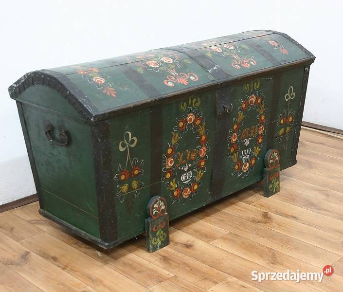 Oryginalny Kufer Malowany 1859 AntykiMarki Marki sprzedam