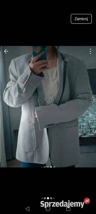 Marynarka szara o kroju męskim Pinterest Old Inny wzór Krosno