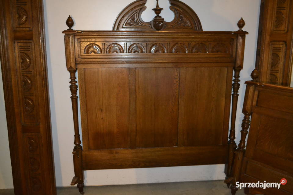 łóżko neorenesansowe 130 dąb