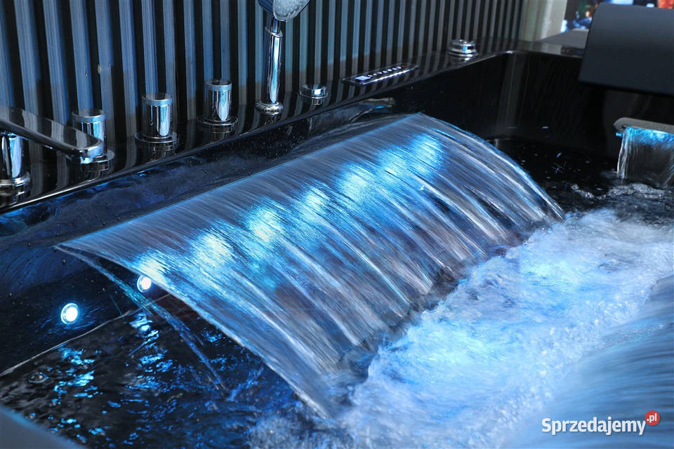 Czarna wanna z hydromasażem EBBXD871 prostokątna Grabówka sprzedam