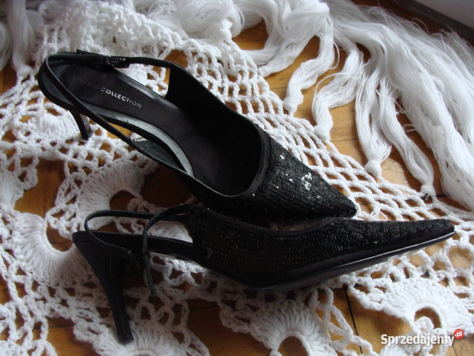 czarne szpilki cekiny Łódź