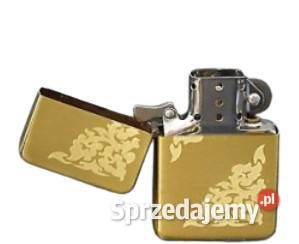 Elegancka Złota Zapalniczka Benzynowa z Grawerem śląskie Ostrowy nad Okszą