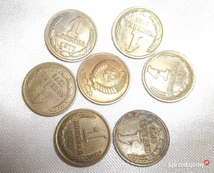 Moneta 1 kopiejka ZSRRRosja 1976 do 1985monety Łódź