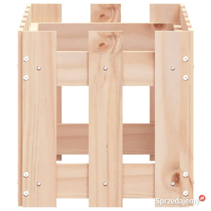 Donica ogrodowa z płotkiem 60x30x30 lite drewno mazowieckie Warszawa
