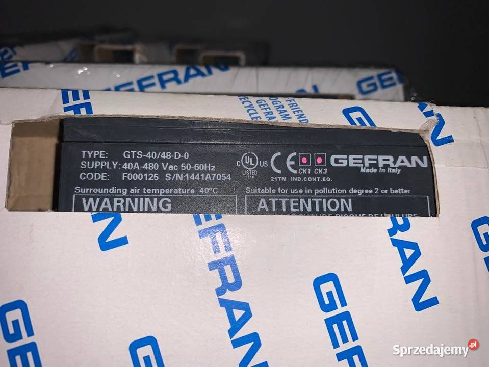 Przekaźnik Gefran GTS4048D0 480V40A mazowieckie Warszawa