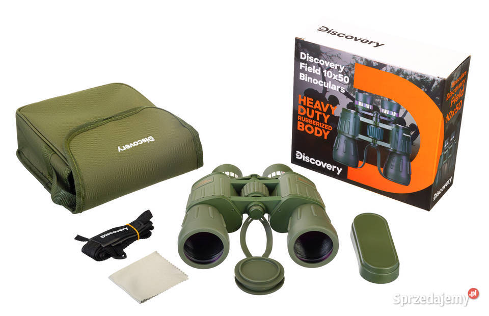 Lornetka Discovery Field 10x50 zestaw Warszawa