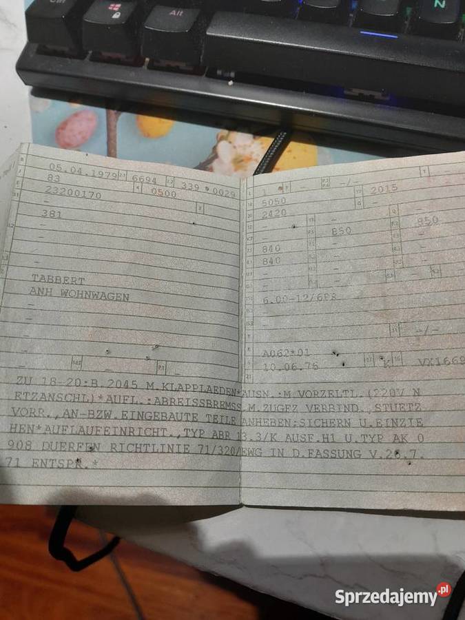 Pozostałości przyczepie kempingowej 850 DMC Krosno Odrzańskie