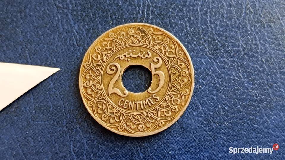 Stare monety 25 centimes 1921 Maroko podkarpackie Lesko