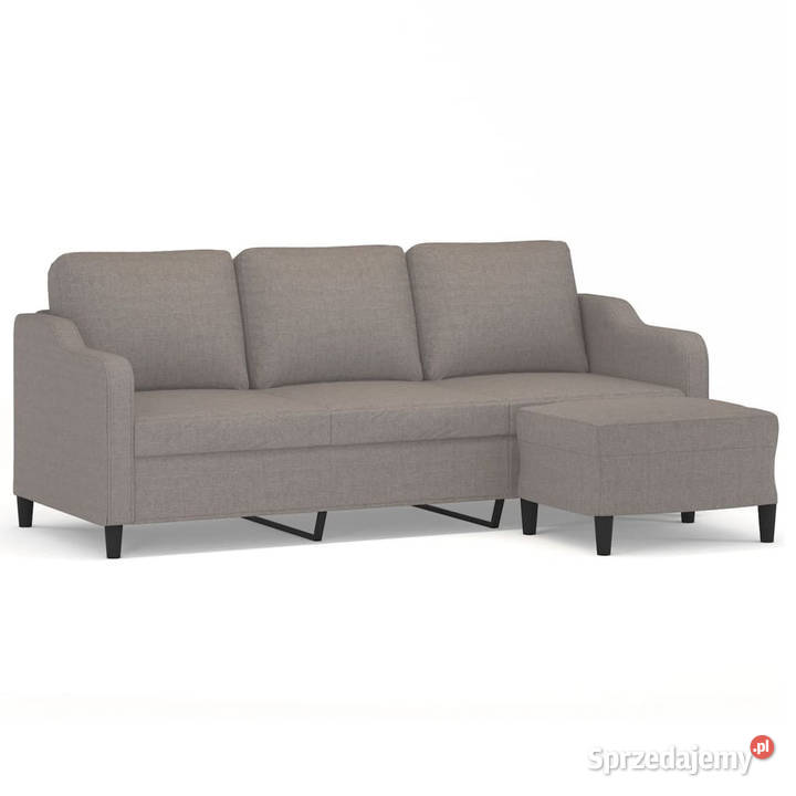 3osobowa sofa z podnóżkiem taupe 180 tkaniną Warszawa