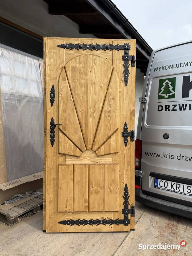 Drzwi zewnętrzne drewniane ręki Góralskie Wrocław