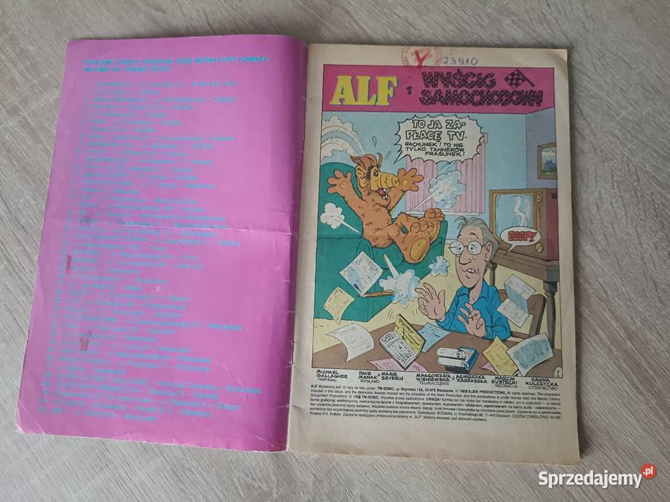 Komiks Alf 31992 plus The Punisher 81992 Kwidzyn