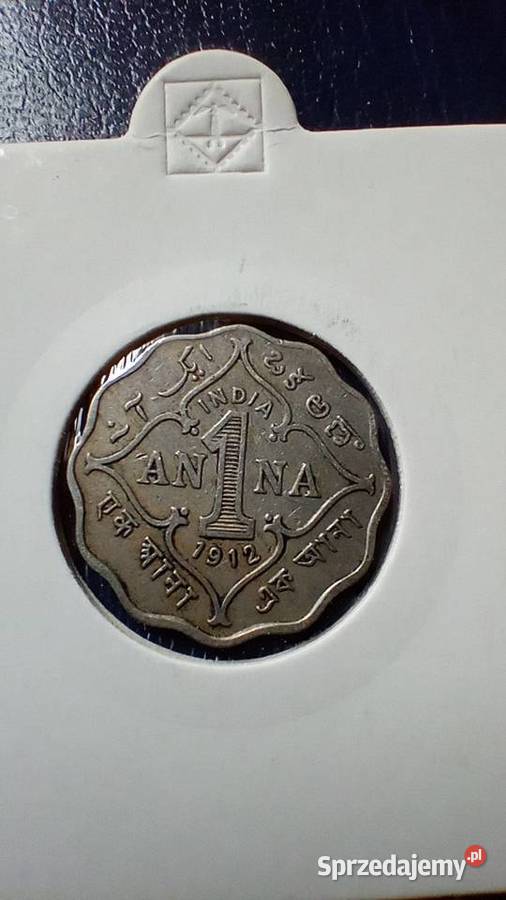 Stare monety 1 anna 1912 Indie Brytyjskie Lesko