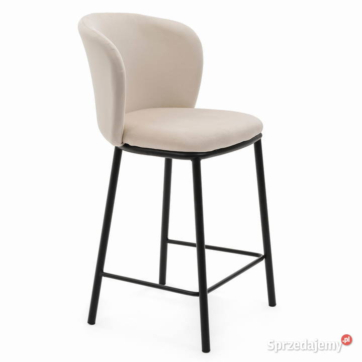 Beżowy Hoker Tapicerowany Bari Wysyłka 24H Krzesła wielkopolskie Tarchały Małe