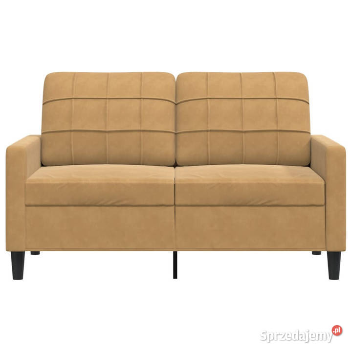 Sofa 2osobowa brązowy 120 tapicerowana aksamitem Warszawa