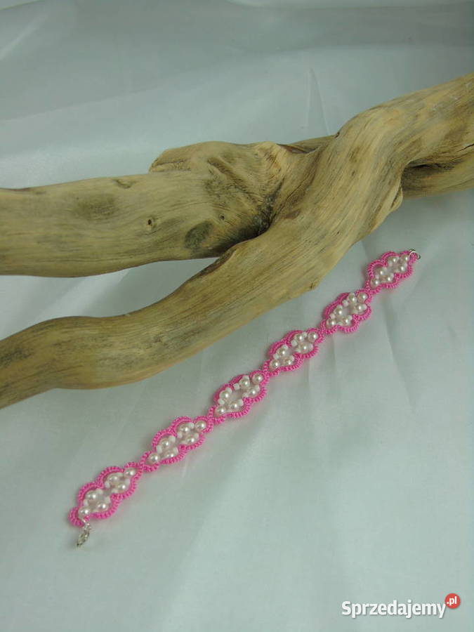 Bransoletka koronkowa Wiśniowa