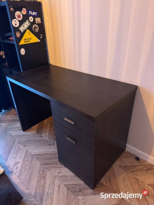 biurko ciemnobrązowe 120x60 80cm