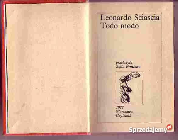 5094 TODO MODO LEONARDO SCIASCIA Czyrna sprzedam