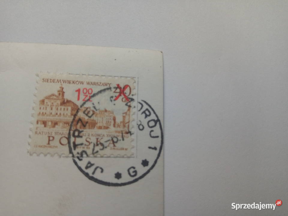 Pocztówka JastrzębieZdrój z lat 70tych Znaczek Dąbrowa Górnicza