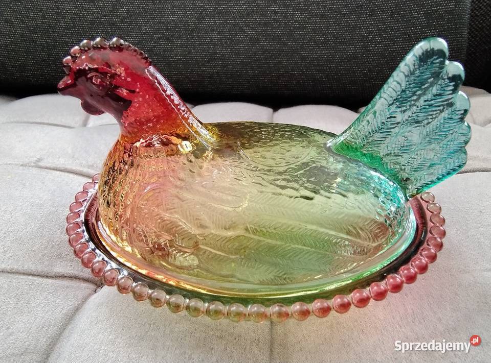Szklana kolorowa kurka śląskie Żory