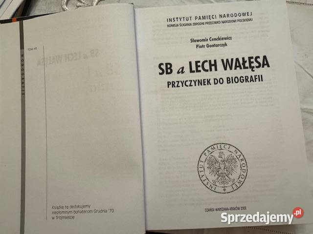 Książka SB Lech Wałęsa Przyczynek do biografii Częstochowa sprzedam
