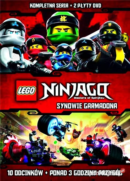 LEGO NINJAGO SYNOWIE GARMADONA BOX 2 DVD 2 płyty Kultura i Rozrywka Kalisz