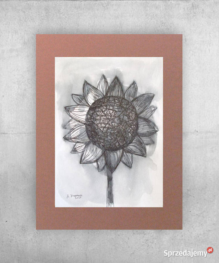 szaro brązowa grafika do salonu loft obraz Szczecin