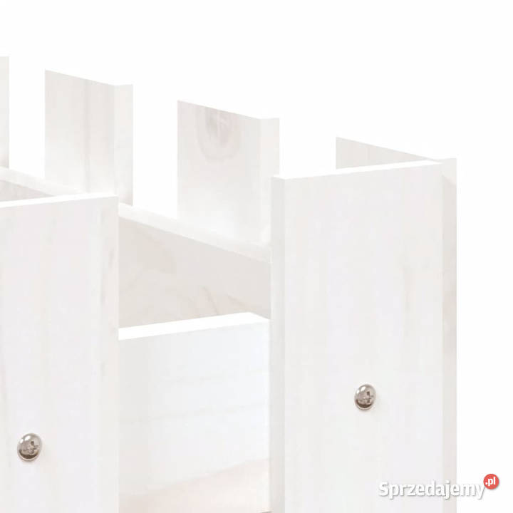 Rabata ogrodowa z płotkiem biała 150x30x30